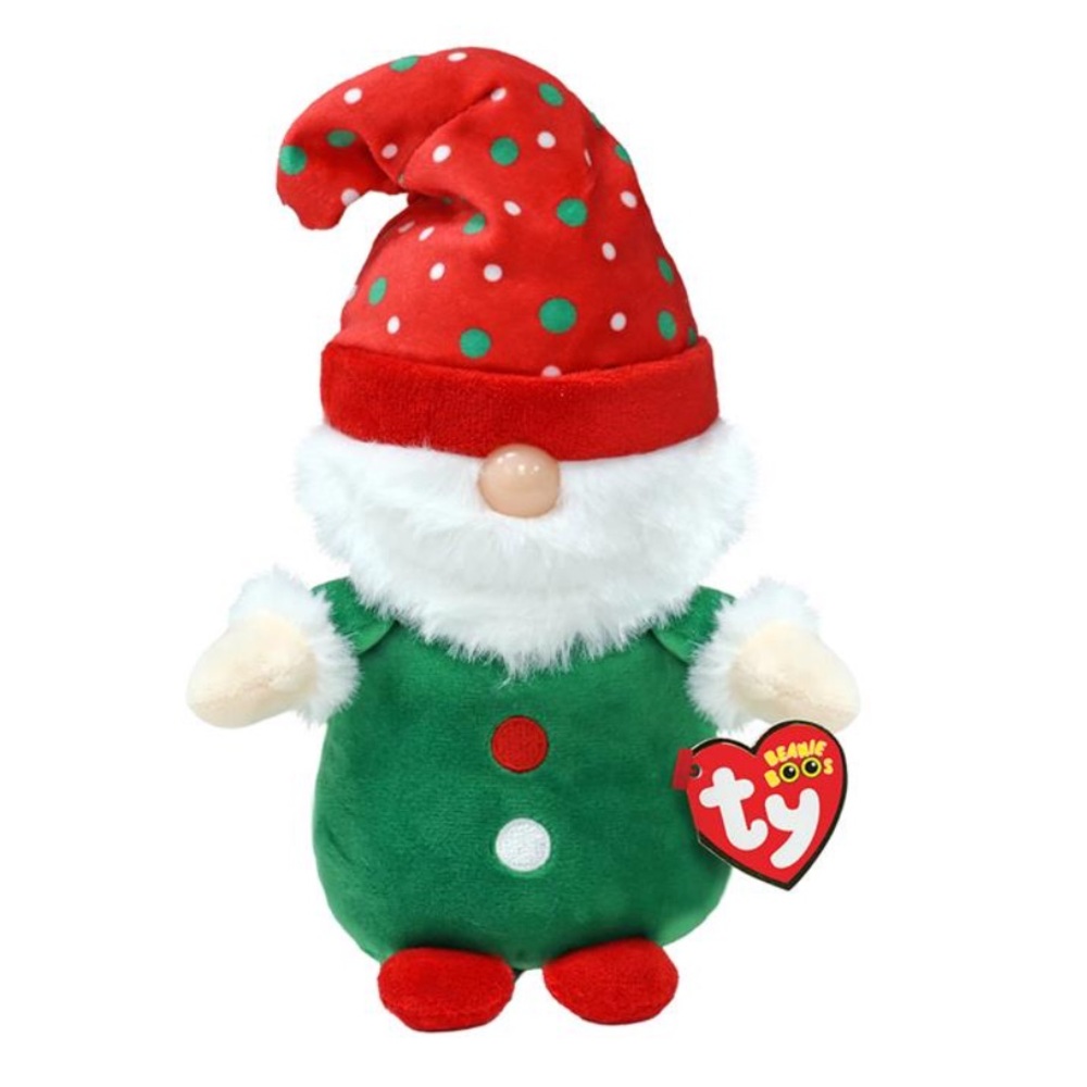 TY Beanie Boos GNOLAN the Christmas Holiday Gnome (6 Inch) BRAND NEW Plush Toy